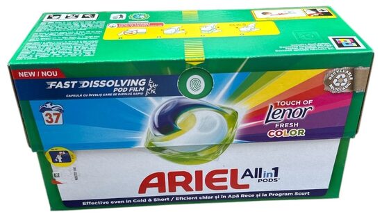 Ariel All in 1 Pods Touch of Lenor Fresh Color kapsulas veļas mazgāšanai 37 gab.